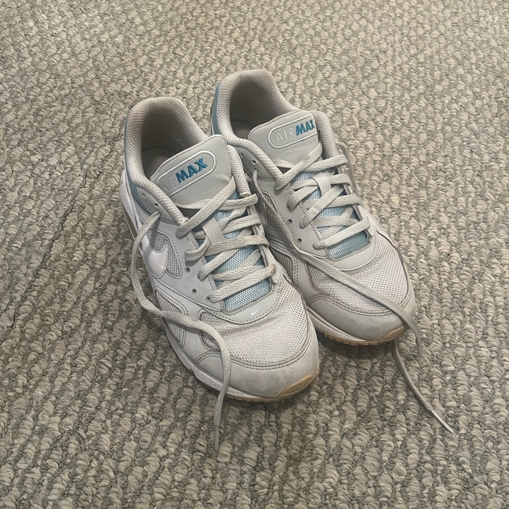 Gray and Light Blue Nike Air Max 90